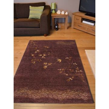 Rugsville Opera Silk & Wool Brown Rug 10086