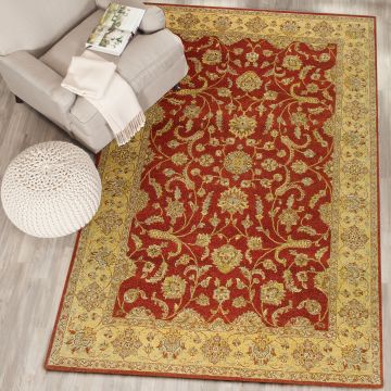 Rugsville Ziegler Rust Beige Wool Rug -(180 x 270 cm)
